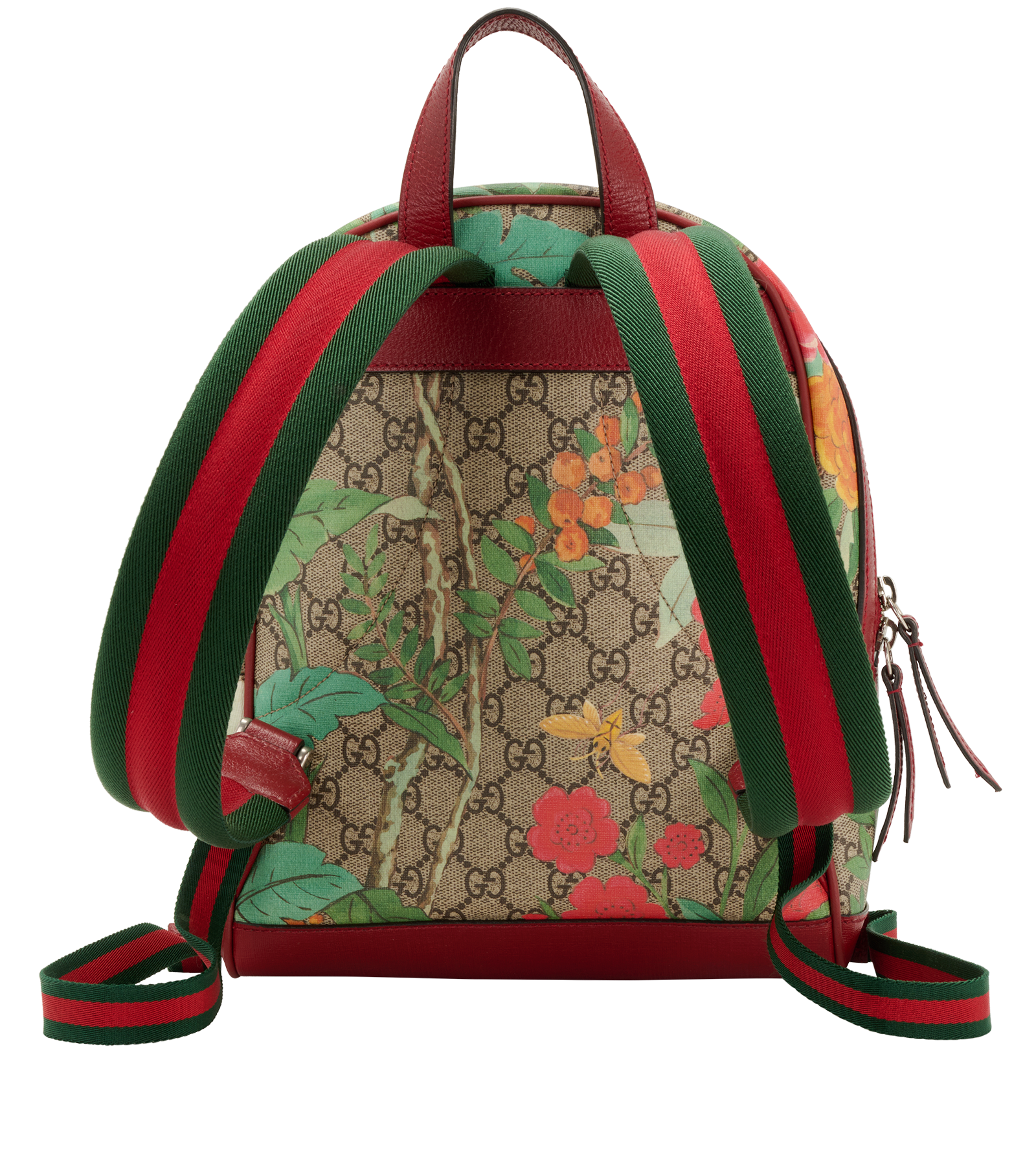 GG Tian Backpack, &pound;550, Handbags, Beige/Red, Canvas/Leather, Back view
